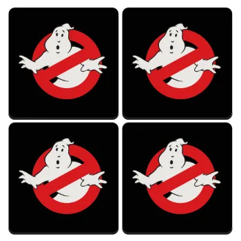 The Ghostbusters, ΣΕΤ 4 Σουβέρ ξύλινα τετράγωνα (9cm)