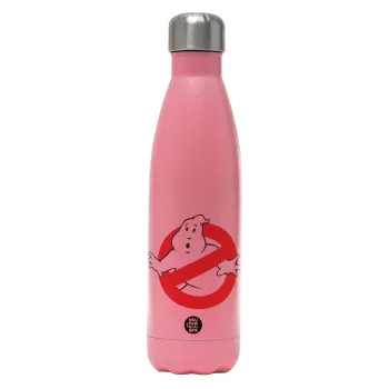 The Ghostbusters, Metal mug thermos Pink Mat (Stainless steel), double wall, 500ml