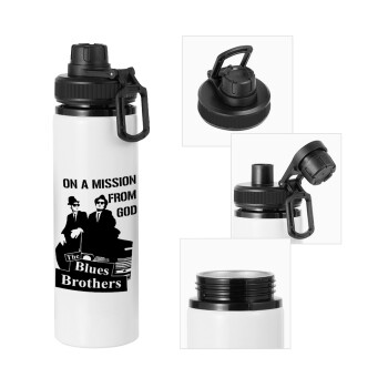 Blues brothers on a mission from God, Metal water bottle with safety cap, aluminum 850ml