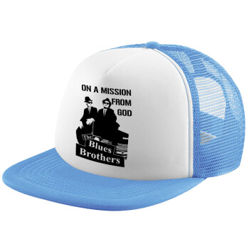 Blues brothers on a mission from God, Καπέλο Soft Trucker με Δίχτυ Γαλάζιο/Λευκό