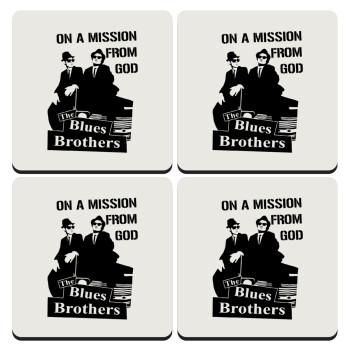 Blues brothers on a mission from God, ΣΕΤ 4 Σουβέρ ξύλινα τετράγωνα (9cm)