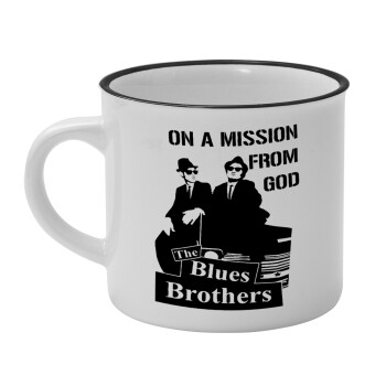 Blues brothers on a mission from God, Κούπα κεραμική vintage Λευκή/Μαύρη 230ml