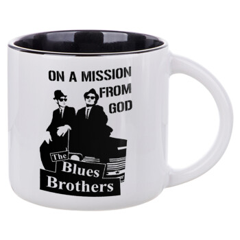 Blues brothers on a mission from God, Κούπα κεραμική 400ml Λευκή/Μαύρη