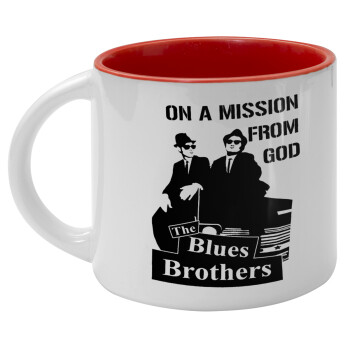 Blues brothers on a mission from God, Κούπα κεραμική 400ml Λευκή/Κόκκινη