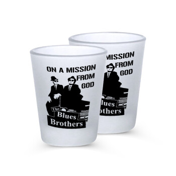 Blues brothers on a mission from God, Σφηνοπότηρα γυάλινα 45ml του πάγου (2 τεμάχια)