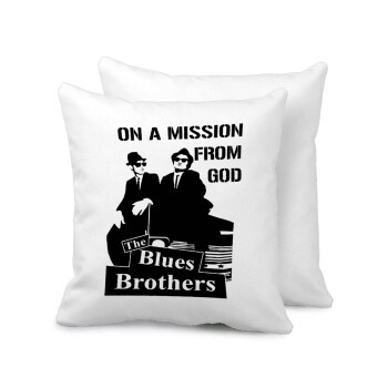 Blues brothers on a mission from God, Μαξιλάρι καναπέ 40x40cm περιέχεται το γέμισμα