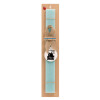 Easter Set, wooden keychain & aromatic flat Easter candle (30cm) (TURQUOISE)
