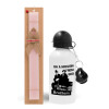 Easter Set, metallic aluminum bottle (500ml) & aromatic flat Easter candle (30cm) (PINK)