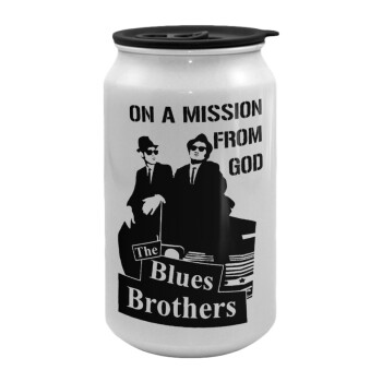 Blues brothers on a mission from God, Κούπα ταξιδιού μεταλλική με καπάκι (tin-can) 500ml