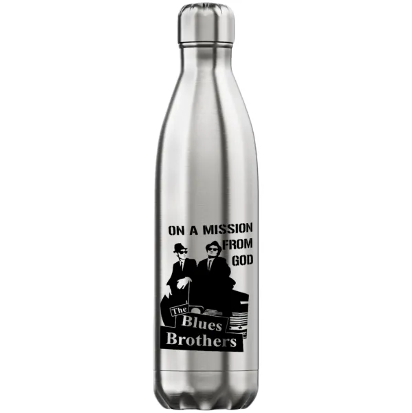 Blues brothers on a mission from God — Inox (Stainless steel) hot metal mug, double wall, 750ml