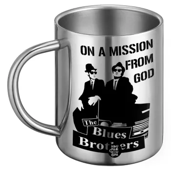 Blues brothers on a mission from God, Ανοξείδωτη Μεταλλική Κούπα 450ml - Διπλού Τοιχώματος