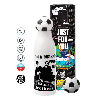 Blues brothers on a mission from God, Soccer Metal mug thermos, double wall, 550ml