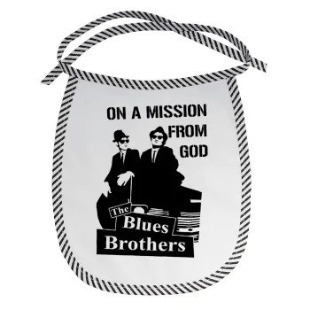 Blues brothers on a mission from God, Σαλιάρα μωρού αλέκιαστη με κορδόνι Μαύρη