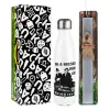 Easter candle, metallic white thermos bottle (500ml) & aromatic flat candle (30cm) (GRAY)
