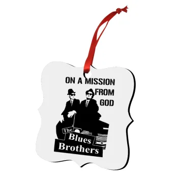 Blues brothers on a mission from God, Στολίδι Χριστουγεννιάτικο στολίδι polygon ξύλινο 7.5cm