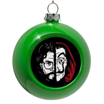 El Professor, Στολίδι Χριστουγεννιάτικη μπάλα δένδρου Πράσινο 8cm