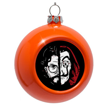 El Professor, Στολίδι Χριστουγεννιάτικη μπάλα δένδρου Πορτοκαλί 8cm