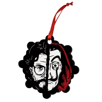 El Professor, Στολίδι Χριστουγεννιάτικο στολίδι snowflake ξύλινο 7.5cm