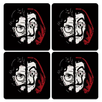 El Professor, ΣΕΤ 4 Σουβέρ ξύλινα τετράγωνα (9cm)