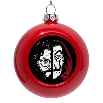 El Professor, Red Christmas tree ornament bauble 8cm