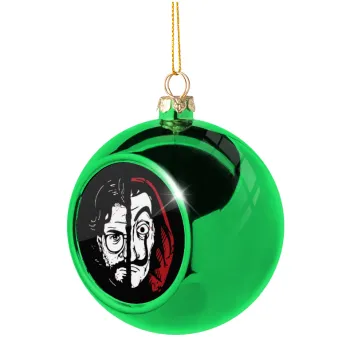 El Professor, Green Christmas tree ornament ball 8cm