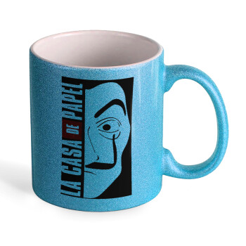 La casa de papel vertical, Κούπα Σιέλ Glitter που γυαλίζει, κεραμική, 330ml