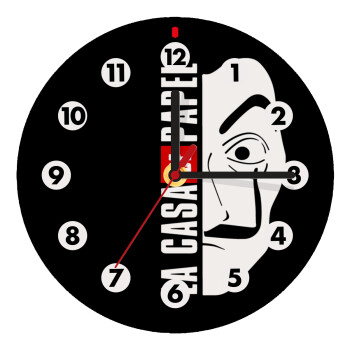 La casa de papel vertical, Wooden wall clock (20cm)
