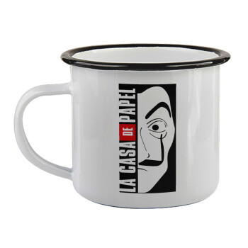 La casa de papel vertical, Κούπα εμαγιέ με μαύρο χείλος 360ml