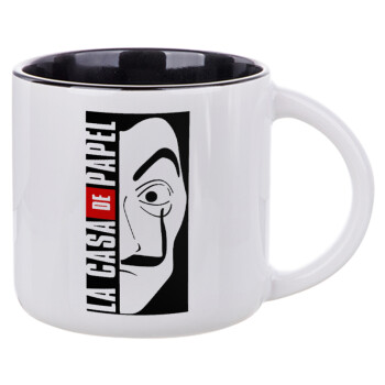 La casa de papel vertical, Κούπα κεραμική 400ml Λευκή/Μαύρη