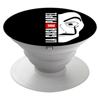 La casa de papel vertical, Phone Holders Stand  White Hand-held Mobile Phone Holder