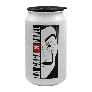 La casa de papel vertical, Κούπα ταξιδιού μεταλλική με καπάκι (tin-can) 500ml