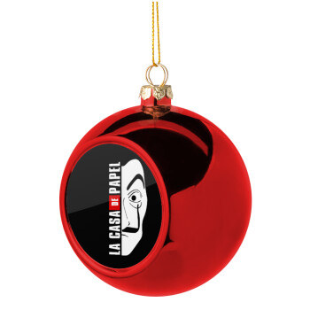 La casa de papel vertical, Christmas tree ball Red 8cm