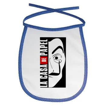 La casa de papel vertical, Σαλιάρα μωρού αλέκιαστη με κορδόνι Μπλε