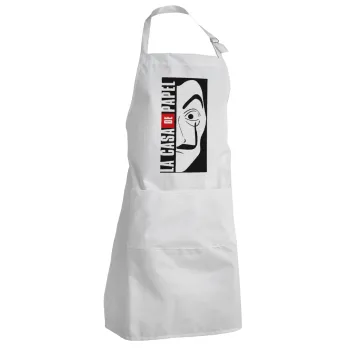 La casa de papel vertical, Adult Chef Apron (with sliders and 2 pockets)