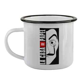 La casa de papel vertical, Κούπα εμαγιέ με μαύρο χείλος 360ml