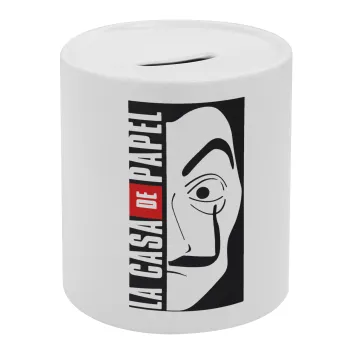 La casa de papel vertical, Κουμπαράς πορσελάνης με τάπα