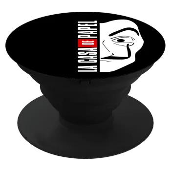 La casa de papel vertical, Phone Holders Stand  Black Hand-held Mobile Phone Holder