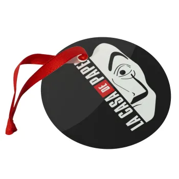 La casa de papel vertical, Christmas ornament glass 9cm