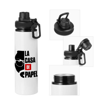 La casa de papel, Metal water bottle with safety cap, aluminum 850ml