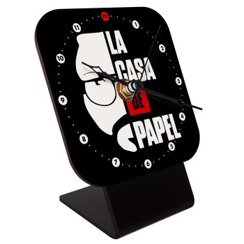 La casa de papel, Επιτραπέζιο ρολόι ξύλινο με δείκτες (10cm)