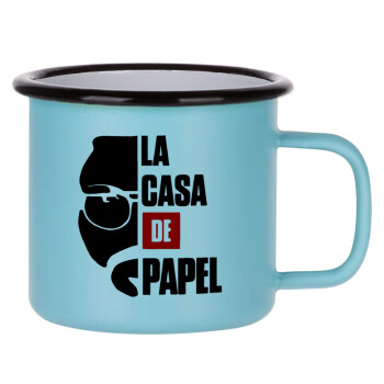 La casa de papel, Κούπα Μεταλλική εμαγιέ ΜΑΤ σιέλ 360ml