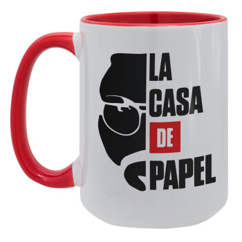 La casa de papel, Κούπα Mega 15oz, κεραμική Κόκκινη, 450ml