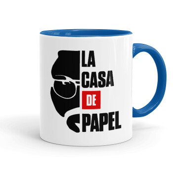 La casa de papel, Κούπα χρωματιστή μπλε, κεραμική, 330ml