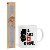 Easter Set, Ceramic Cup (330ml) & Easter aromatic flat candle (30cm) (GRAY)