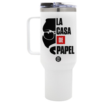 La casa de papel, Mega Stainless steel Tumbler with lid, double wall 1,2L