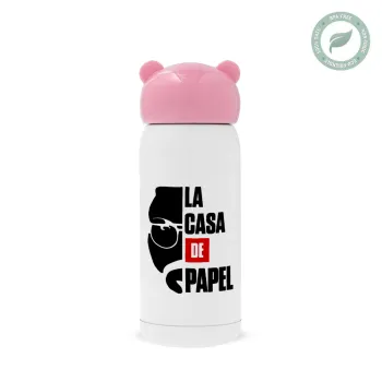 La casa de papel, Pink stainless steel thermal flask, 320ml