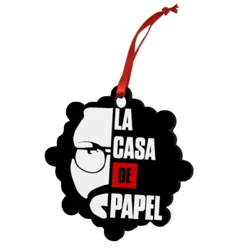 La casa de papel, Στολίδι Χριστουγεννιάτικο στολίδι snowflake ξύλινο 7.5cm