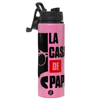 La casa de papel, Μεταλλικό παγούρι νερού με καπάκι ασφαλείας, αλουμινίου 850ml