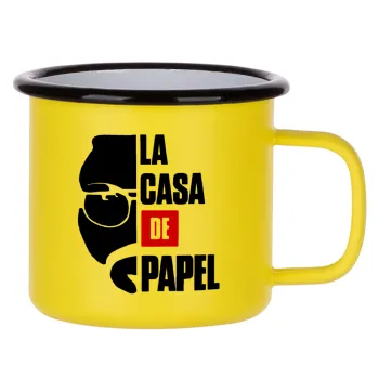 La casa de papel, Κούπα Μεταλλική εμαγιέ ΜΑΤ Κίτρινη 360ml