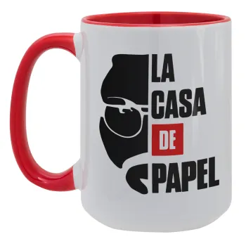 La casa de papel, Κούπα Mega 15oz, κεραμική Κόκκινη, 450ml